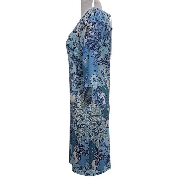Jean-Pierre Klifa Paisley Fairy Square Neck Denim Multi- Color NWT - Picture 5 of 13